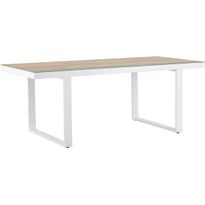 Ruokapöytä Venture Home Merlo, 200x90cm, beige/valkoinen