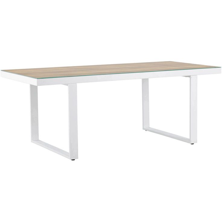 Ruokapöytä Venture Home Merlo, 200x90cm, beige/valkoinen
