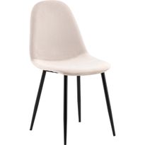 Ruokapöydän tuoli Venture Home Polar, sametti, musta/beige