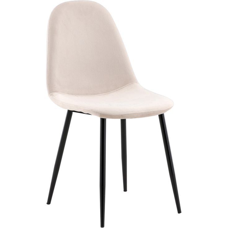 Ruokapöydän tuoli Venture Home Polar, sametti, musta/beige