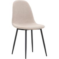 Ruokapöydän tuoli Venture Home Polar, buklee, musta/beige