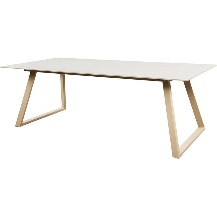 Ruokapöytä Venture Home Estelle 200x90cm, marmorijäljitelmä, beige