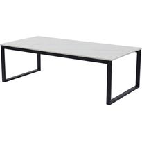 Sohvapöytä Venture Home Estelle 120x60x36cm, marmorijäljitelmä, musta/valkoinen