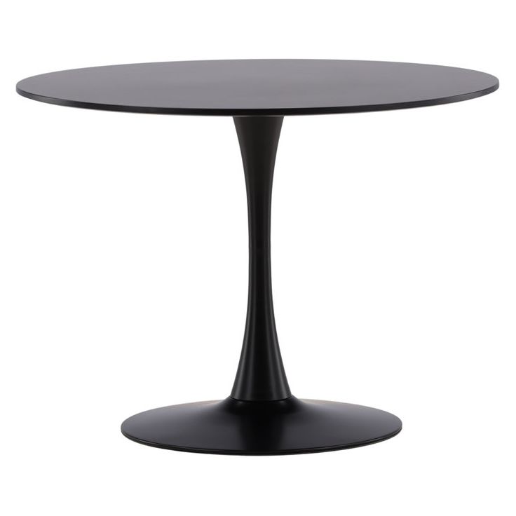 Ruokapöytä Venture Home Hamden Ø110cm, musta MDF