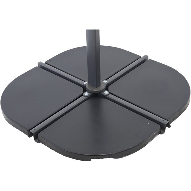 Aurinkovarjon jalka Venture Home Leeds 2, 47x47cm, musta