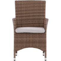 Ruokapöydän tuoli Venture Home Malin, polyrottinki, ruskea