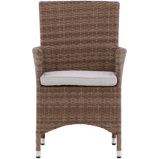 Ruokapöydän tuoli Venture Home Malin, polyrottinki, ruskea