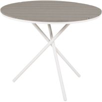 Parvekepöytä Venture Home Parma, ø90cm, harmaa/valkoinen