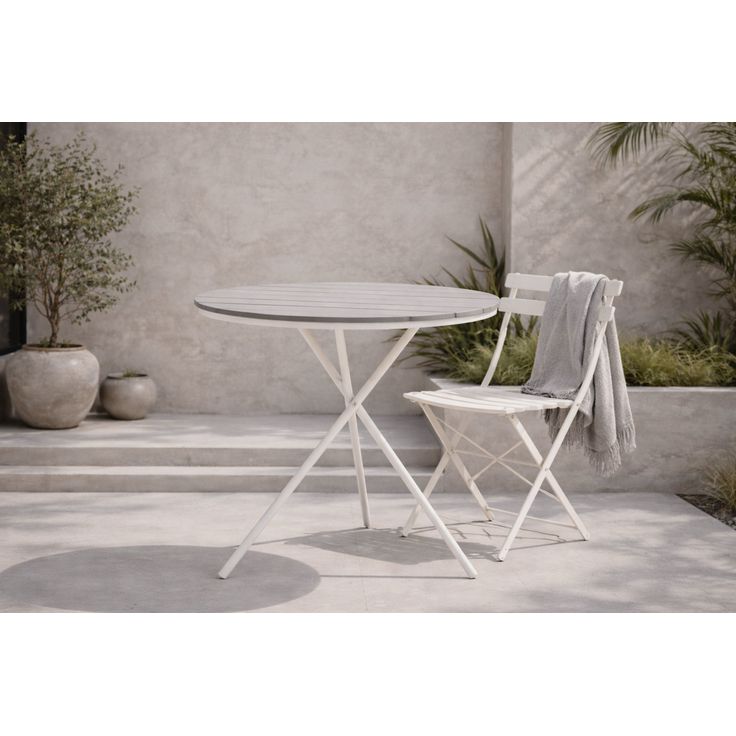 Parvekepöytä Venture Home Parma, ø90cm, harmaa/valkoinen Google Shopping kuva