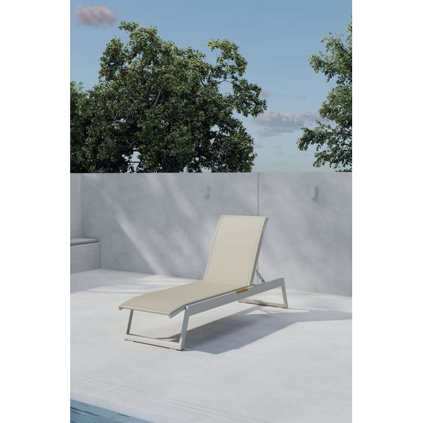 Aurinkotuoli Venture Home Mexico, beige/tiikki