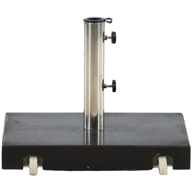 Aurinkovarjon jalka Venture Home Stathera, neliskulmainen, 40kg, musta graniitti