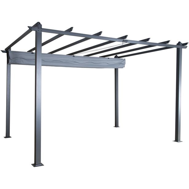 Pergola Venture Home Lazio, 295x395cm, musta/harmaa