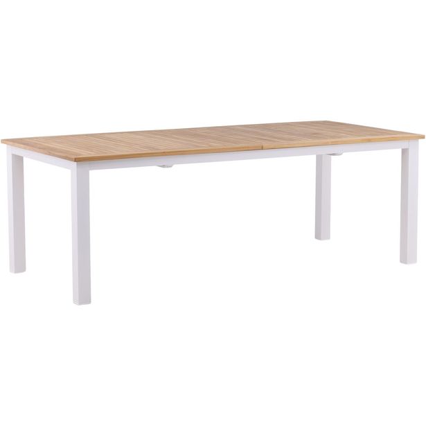 Jatkettava ruokapöytä Venture Home Panama, 224/324x100cm, tiikki/valkoinen