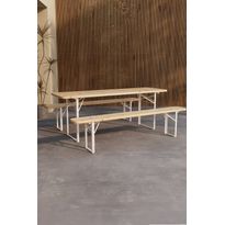 Kokoontaitettava ruokailuryhmä Venture Home Guiness, 200x60cm pöytä + 2 penkkiä