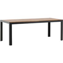 Ruokapöytä Venture Home Bois 205x90cm musta/akaasia