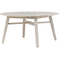 Ruokapöytä Venture Home Rives, ø150cm, antiikinvalkoinen akaasia/kivenharmaa
