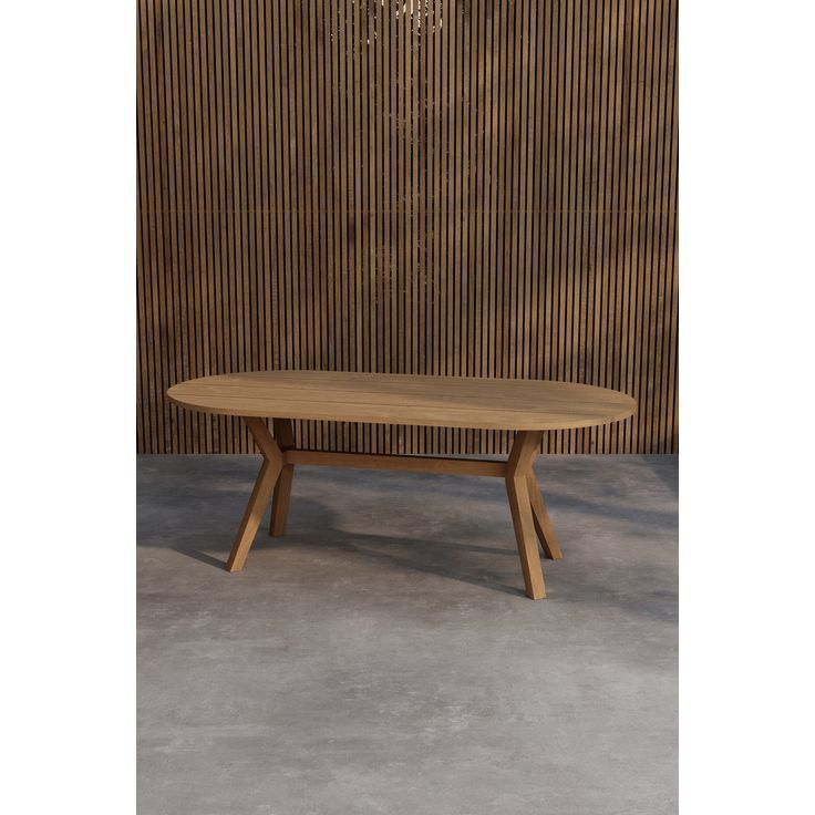 Soikea ruokapöytä Venture Home Kenya, 200x100cm, luonnollinen tiikki