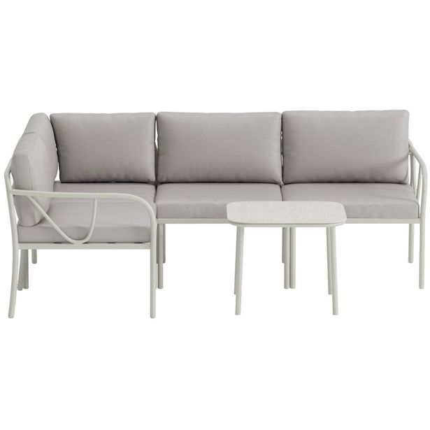 Kulmasohva terassille Venture Home Hydra, sohvapöydällä, 4-istuttava, greige