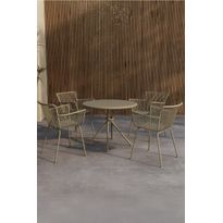 Ruokailuryhmä ulos Venture Home Sifnos, 4-istuttava, beige