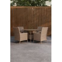 Ruokailuryhmä Venture Home Lefkas, 4-istuttava, ruskea