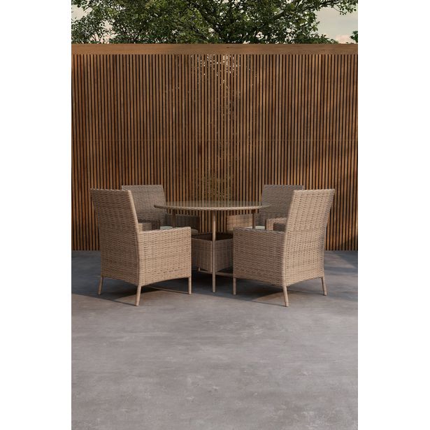 Ruokailuryhmä Venture Home Lefkas, 4-istuttava, ruskea