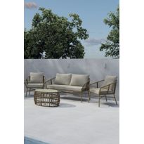 Oleskeluryhmä Venture Home Lipari, 4-istuttava, ruskea/beige