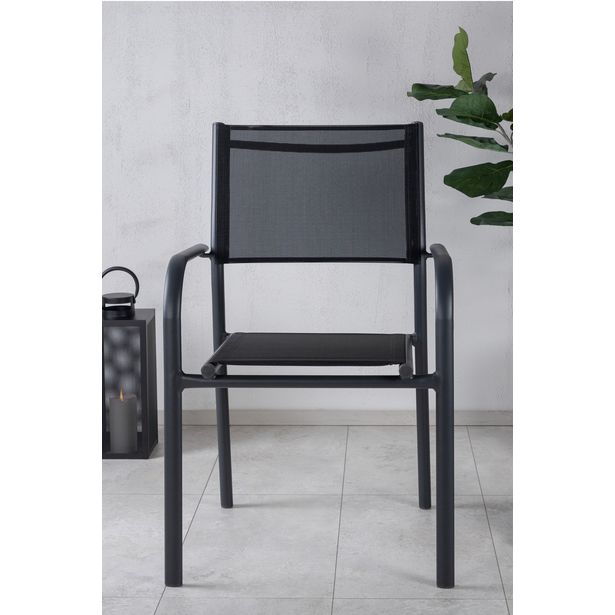 Tuoli Venture Home Santorini 2, pinottava, musta