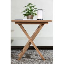 Parvekepöytä Venture Home Kenya 2, kokoontaittuva, 70x70cm, luonnollinen tiikki