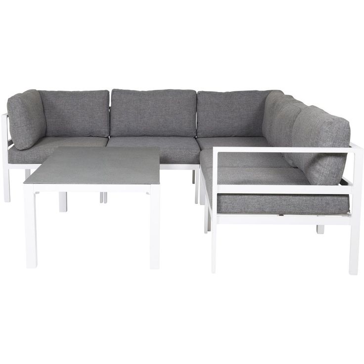 Moduulisohvaryhmä Venture Home Copacabana, 4-istuttava, harmaa/valkoinen