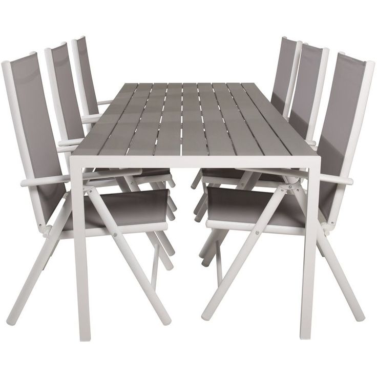 Ruokailuryhmä Venture Home, 205x90cm Break-pöytä + 6 Break-säätötuolia