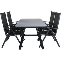 Ruokailuryhmä Venture Home, 160x90cm Virya-pöytä + 4 Break-säätötuolia