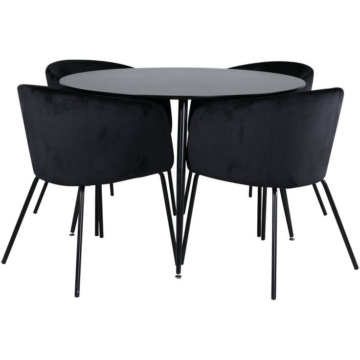 Ruokailuryhmä Venture Home, ⌀100cm Silar-pöytä + 4 Berit-tuolia