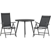 Parvekeryhmä Venture Home, ø90cm Break-pöytä + 2 Break-säätötuolia