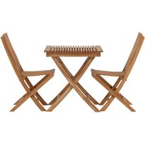 Parvekeryhmä Venture Home, 70x70cm Ghana-taittopöytä + 2 Ghana-taittotuolia