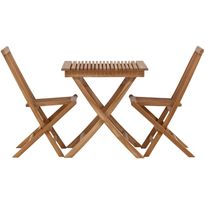 Parvekeryhmä Venture Home, 70x70cm Ghana-taittopöytä + 2 Kenya-taittotuolia