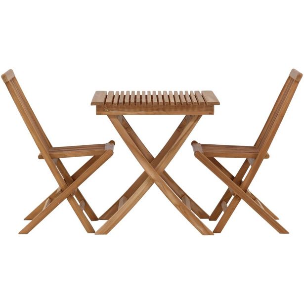 Parvekeryhmä Venture Home, 70x70cm Ghana-taittopöytä + 2 Kenya-taittotuolia