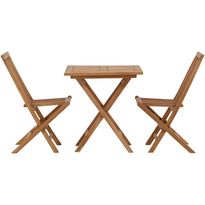 Parvekeryhmä Venture Home, 70x70cm Kenya-pöytä + 2 Kenya-taittotuolia