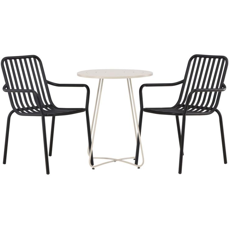 Parvekeryhmä Venture Home, ø60cm Bacong-pöytä + 2 Peking-tuolia