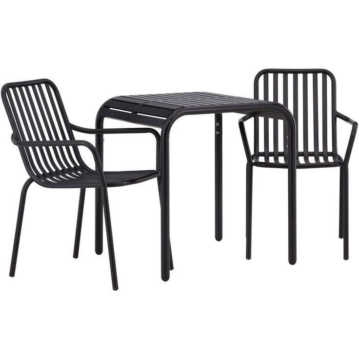 Parvekeryhmä Venture Home, 70x70cm Borneo-pöytä + 2 Peking-tuolia