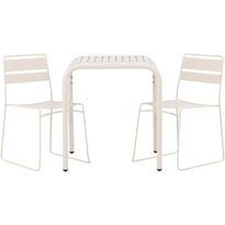 Parvekeryhmä Venture Home, 70x70cm Borneo-pöytä + 2 beigeä Lina-tuolia