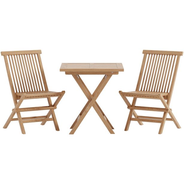 Parvekesetti Venture Home, Kenya-pöytä 70x70cm + matalampaa 2 Kenya-tuolia, nature