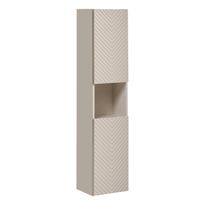 Korkea kaappi Interia Valbo, 2-ovella, 140x30x25 cm, beige