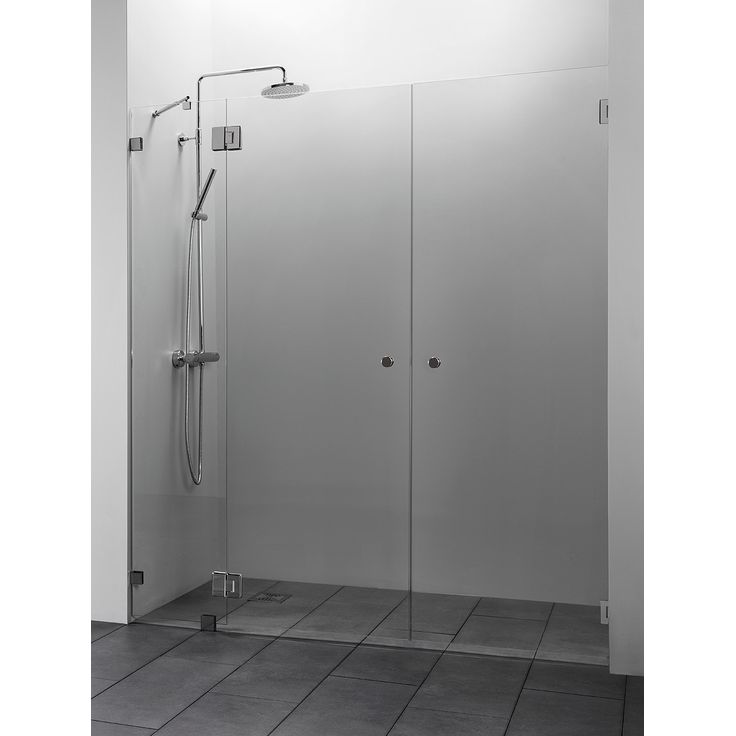 Suihkuovi Vihtan Elegance 6, mittatilaus, kirkas lasi, musta