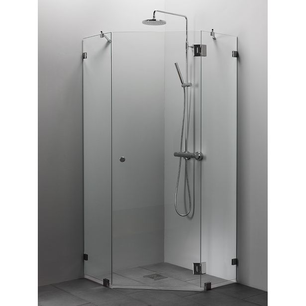 Suihkunurkka Vihtan Elegance 12, mittatilaus, kirkas lasi, kromi
