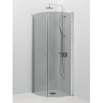 Suihkukulma Vihtan Ocean 4+4 800/900mm, kääntyvä kaareva, harmaa lasi
