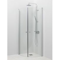 Suihkukulma Vihtan Ocean 4+4 700/900mm, kääntyvä kaareva, kirkas lasi
