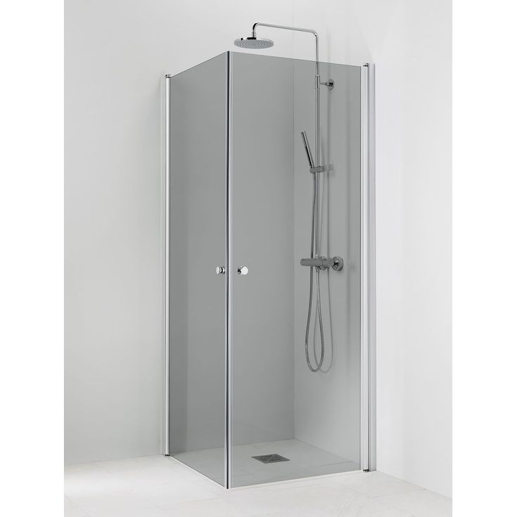 Suihkukulma Vihtan Pisara 3+3, 900/900mm, kääntyvä, suora harmaa lasi