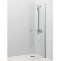 Suihkuseinä Vihta Pisara 4, 650x2015mm, kääntyvä kaareva kirkas lasi, Verkkokaupan poistotuote