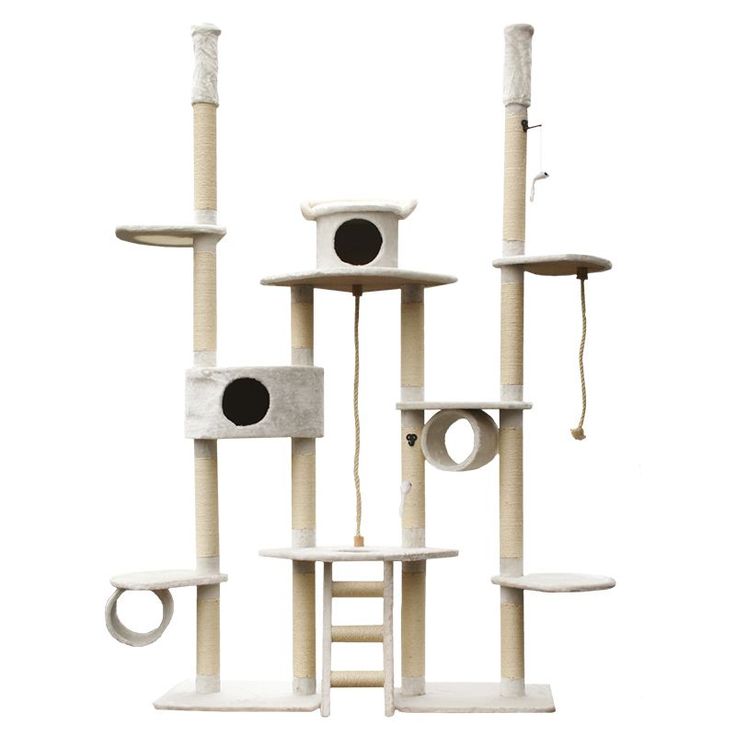 Kissan kiipeilypuu VIPstore Lumilinna, 240-270x65cm