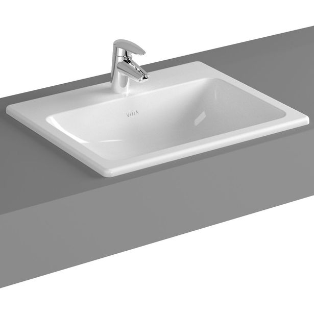 Pesuallas Vitra S20, hananreiällä, upotettava, 55 cm, Verkkokaupan poistotuote